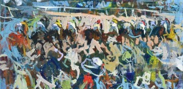  impressionist tableau - courses de chevaux 03 impressionniste